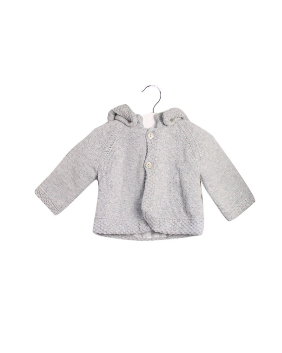 A Grey Cardigans from Tartine et Chocolat in size 0-3M for boy. (Front View)