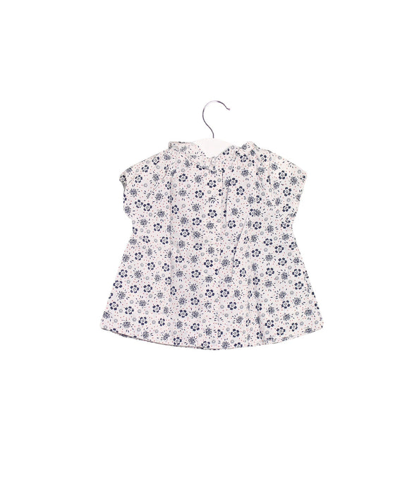 A White Short Sleeve Tops from Petit Bateau in size 3-6M for girl. (Back View)