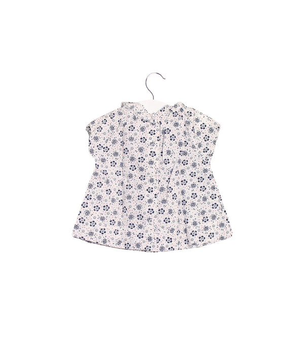 A White Short Sleeve Tops from Petit Bateau in size 3-6M for girl. (Back View)