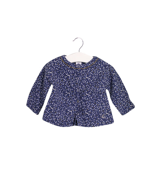A Navy Long Sleeve Tops from Petit Bateau in size 3-6M for boy. (Front View)