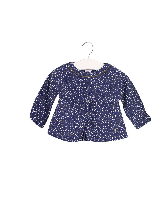 A Navy Long Sleeve Tops from Petit Bateau in size 3-6M for boy. (Front View)