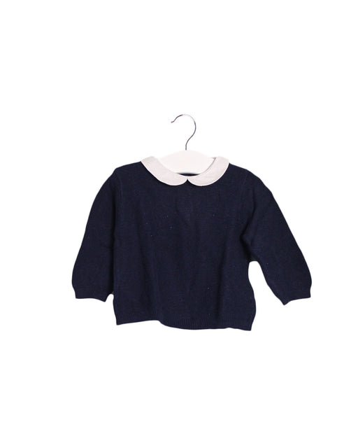 A Navy Knit Sweaters from Bout'Chou in size 3-6M for boy. (Front View)