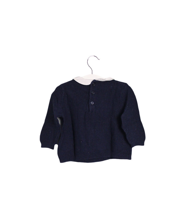 A Navy Knit Sweaters from Bout'Chou in size 3-6M for boy. (Back View)