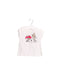 A White Short Sleeve T Shirts from Lili Gaufrette in size 6-12M for girl. (Front View)