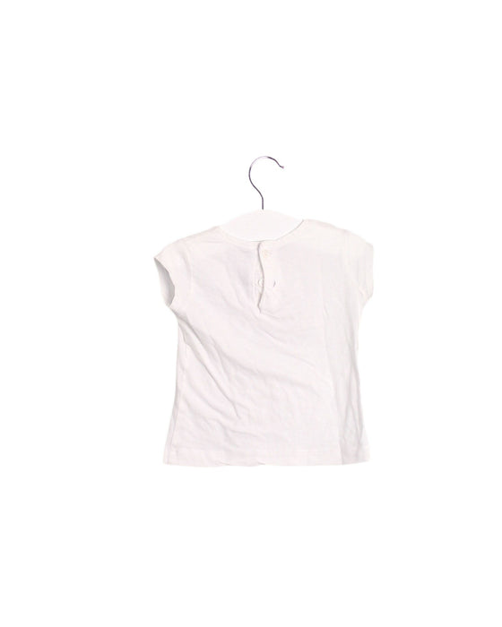 A White Short Sleeve T Shirts from Lili Gaufrette in size 6-12M for girl. (Back View)