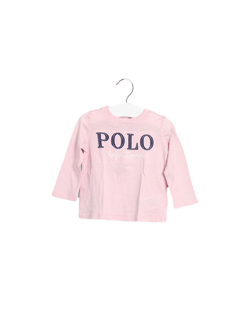 A Pink Long Sleeve Tops from Ralph Lauren in size 3-6M for girl. (Front View)
