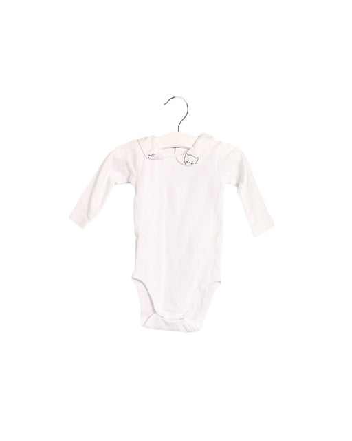 A White Long Sleeve Bodysuits from Jacadi in size 3-6M for girl. (Front View)