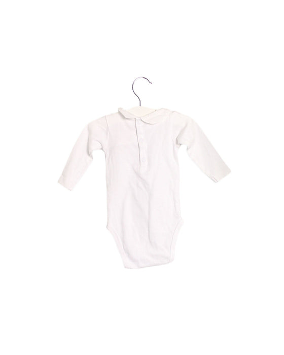 A White Long Sleeve Bodysuits from Jacadi in size 3-6M for girl. (Back View)