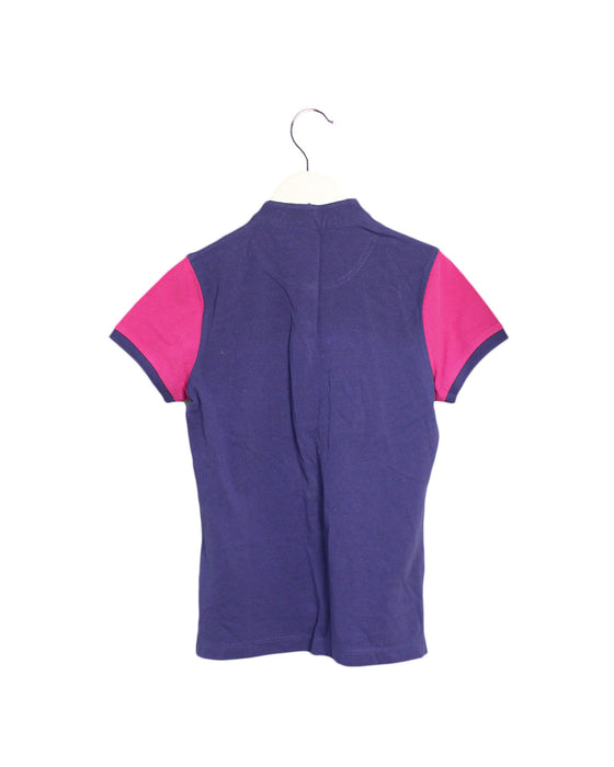 A Purple Short Sleeve Polos from Shanghai Tang in size 10Y for girl. (Back View)