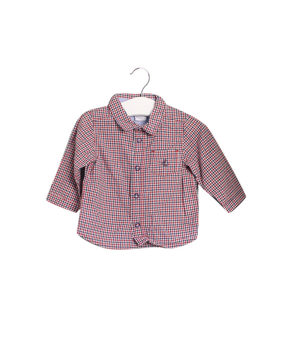 A Red Shirts from Petit Bateau in size 3-6M for boy. (Front View)