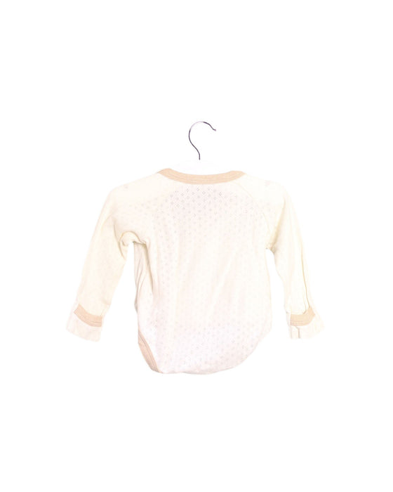 A Ivory Long Sleeve Bodysuits from Natures Purest in size 0-3M for girl. (Back View)