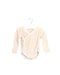 A Beige Long Sleeve Bodysuits from Natures Purest in size 0-3M for girl. (Front View)