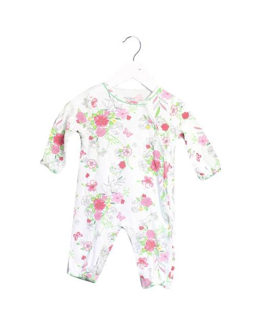 A Green Long Sleeve Jumpsuits from Mides in size 3-6M for girl. (Front View)