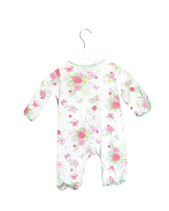 A Green Long Sleeve Jumpsuits from Mides in size 3-6M for girl. (Back View)