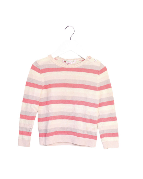 A Pink Knit Sweaters from Bonpoint in size 3T for girl. (Front View)