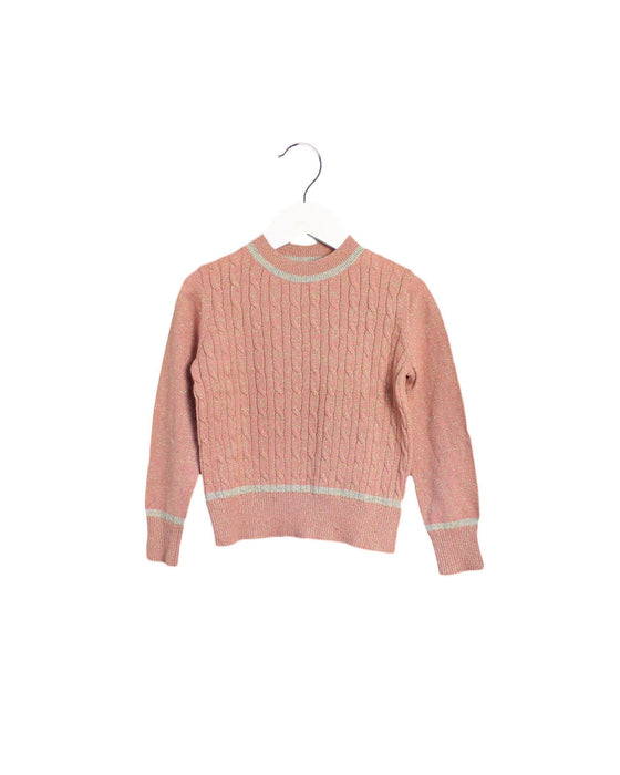 A Pink Knit Sweaters from Bonpoint in size 6T for girl. (Front View)