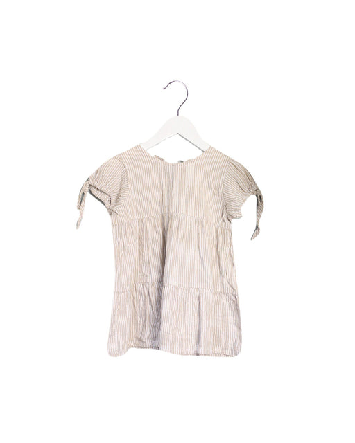 A Beige Short Sleeve Dresses from Seed in size 12-18M for girl. (Front View)