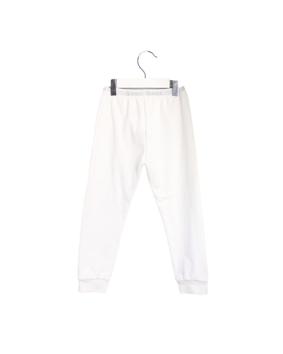 A White Sweatpants from Aigle in size 8Y for girl. (Back View)