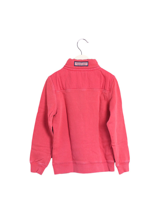 A Pink Zippered Sweatshirts from Vineyard Vines in size 6T for girl. (Back View)