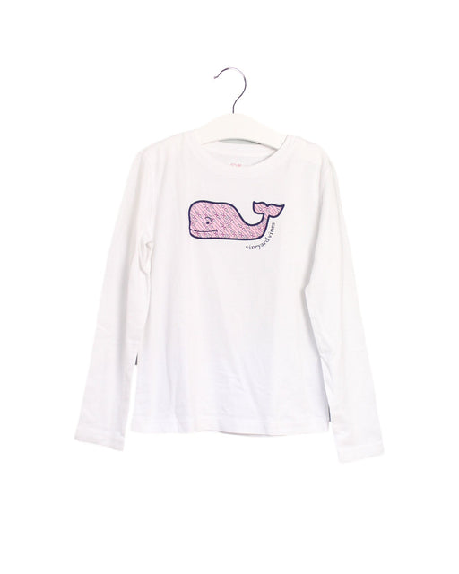A White Long Sleeve Tops from Vineyard Vines in size 5T for girl. (Front View)