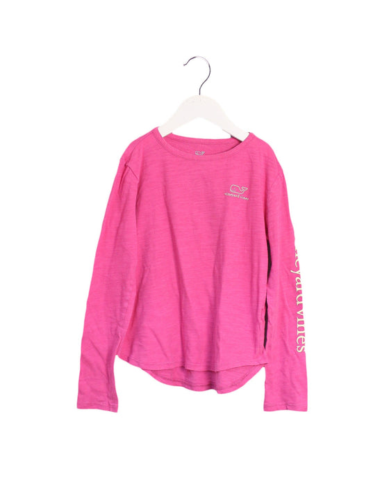A Pink Long Sleeve Tops from Vineyard Vines in size 5T for girl. (Front View)