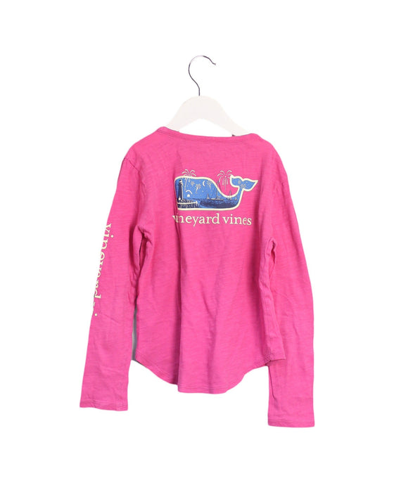 A Pink Long Sleeve Tops from Vineyard Vines in size 5T for girl. (Back View)