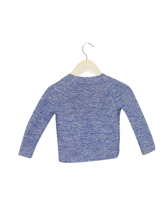 A Blue Cardigans from Seed in size 3-6M for boy. (Back View)