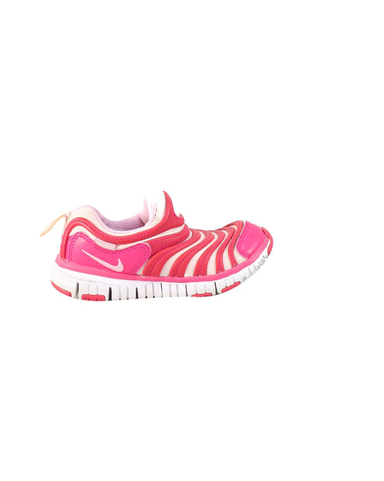 A Pink Sneakers from Nike in size 4T for girl. (Back View)