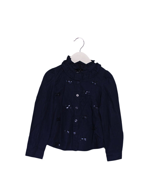 A Navy Long Sleeve Tops from Nicholas & Bears in size 6T for girl. (Front View)