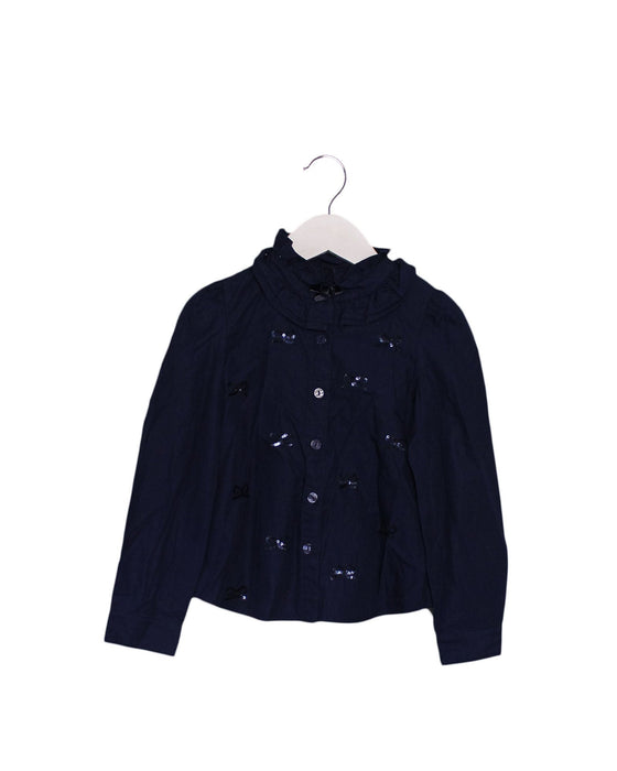 A Navy Long Sleeve Tops from Nicholas & Bears in size 6T for girl. (Front View)
