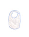 A White Bibs from Purebaby in size O/S for boy. (Front View)