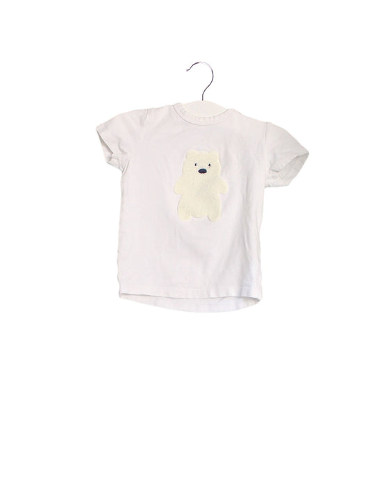 A White Short Sleeve T Shirts from Seed in size 6-12M for girl. (Front View)