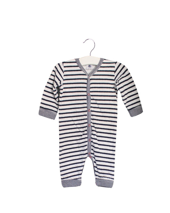 A White Long Sleeve Jumpsuits from Petit Bateau in size 3-6M for girl. (Front View)
