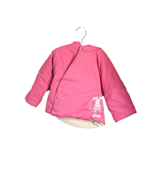 A Pink Puffer/Quilted Jackets from Kaloo in size 6-12M for girl. (Front View)