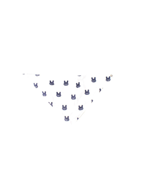 A White Bibs from Seed in size O/S for girl. (Front View)