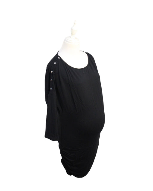 A Black Long Sleeve Dresses from Seraphine in size XS for maternity. (Front View)