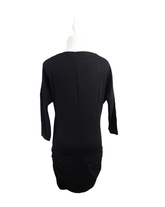 A Black Long Sleeve Dresses from Seraphine in size XS for maternity. (Back View)