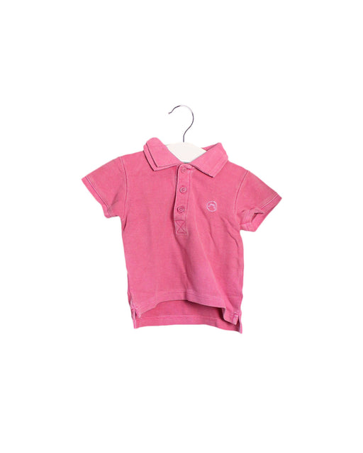 A Pink Short Sleeve Polos from Château de Sable in size 3-6M for boy. (Front View)