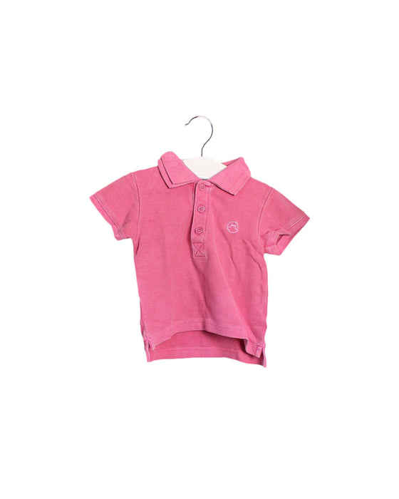 A Pink Short Sleeve Polos from Château de Sable in size 3-6M for boy. (Front View)