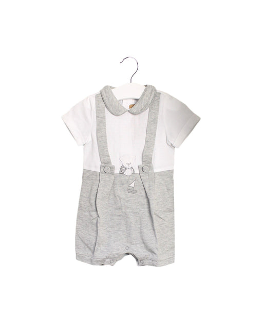 A Grey Short Sleeve Rompers from Nicholas & Bears in size 6-12M for boy. (Front View)