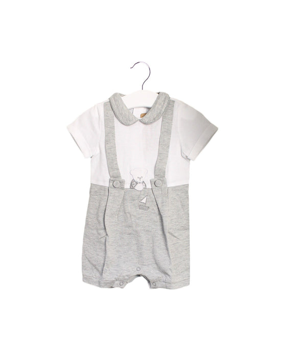 A Grey Short Sleeve Rompers from Nicholas & Bears in size 6-12M for boy. (Front View)