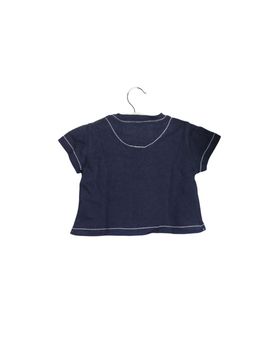 A Navy Short Sleeve T Shirts from Château de Sable in size 3-6M for boy. (Back View)