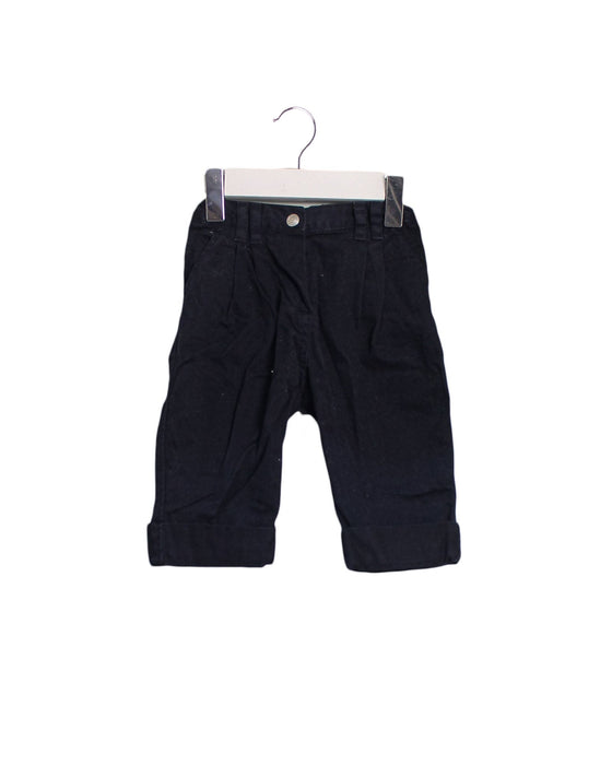 A Navy Casual Pants from Petit Bateau in size 3-6M for boy. (Front View)