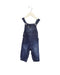 A Navy Long Overalls from Petit Bateau in size 3-6M for boy. (Front View)