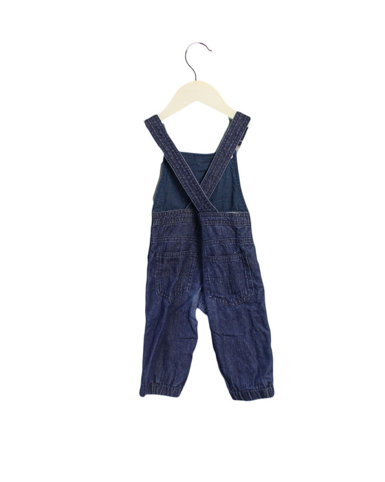 A Navy Long Overalls from Petit Bateau in size 3-6M for boy. (Back View)