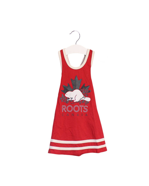 A Red Sleeveless Dresses from Roots in size 12-18M for girl. (Front View)