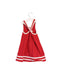 A Red Sleeveless Dresses from Roots in size 12-18M for girl. (Back View)