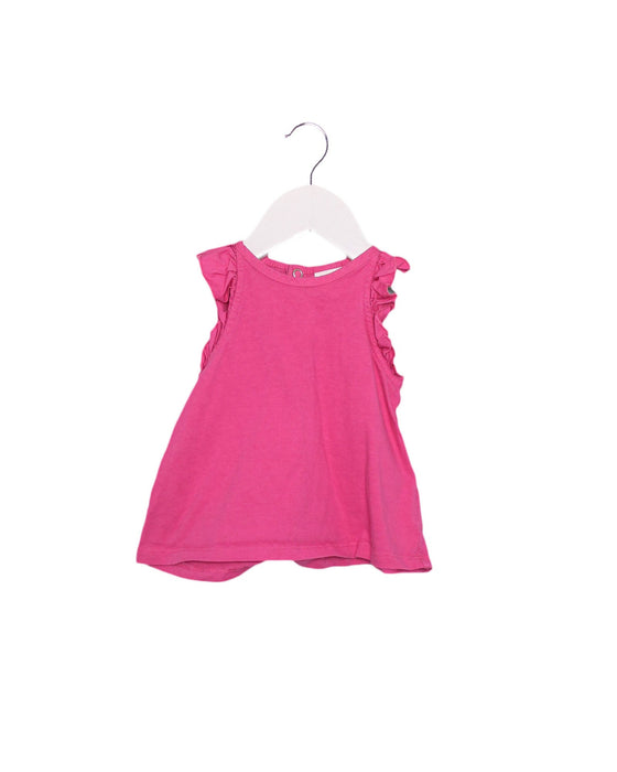 A Pink Sleeveless Tops from Seed in size 3-6M for girl. (Front View)