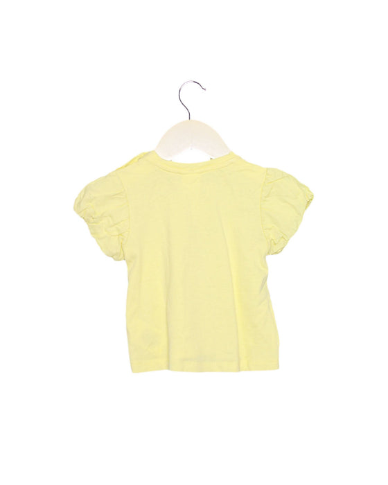 A Yellow Short Sleeve Tops from Seed in size 3-6M for girl. (Back View)