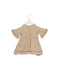 A Brown Short Sleeve Dresses from Quincy Mae in size 0-3M for girl. (Back View)